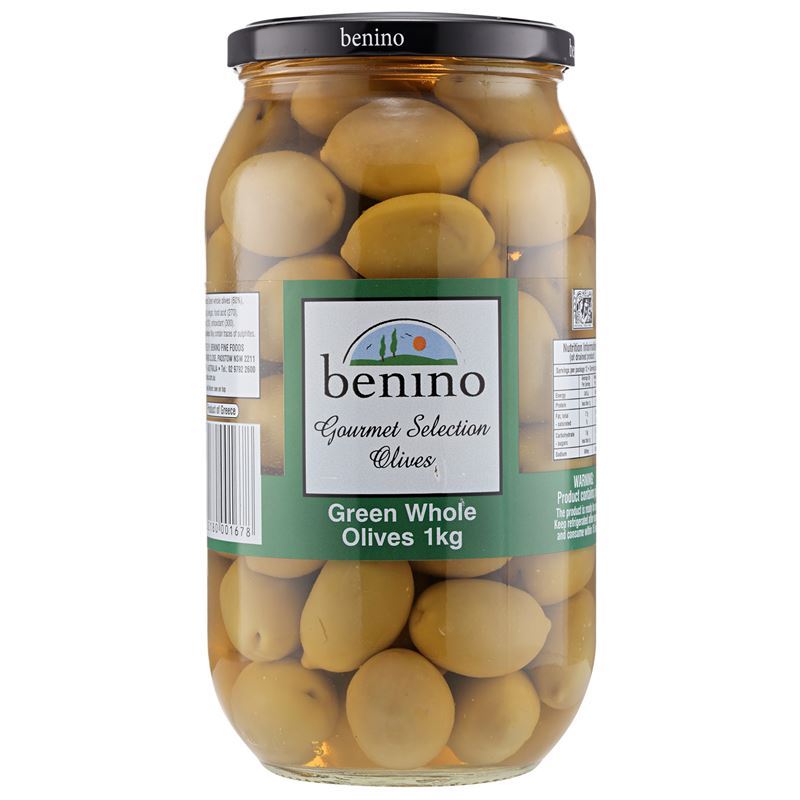 Benino Green Pitted Olives 1kg