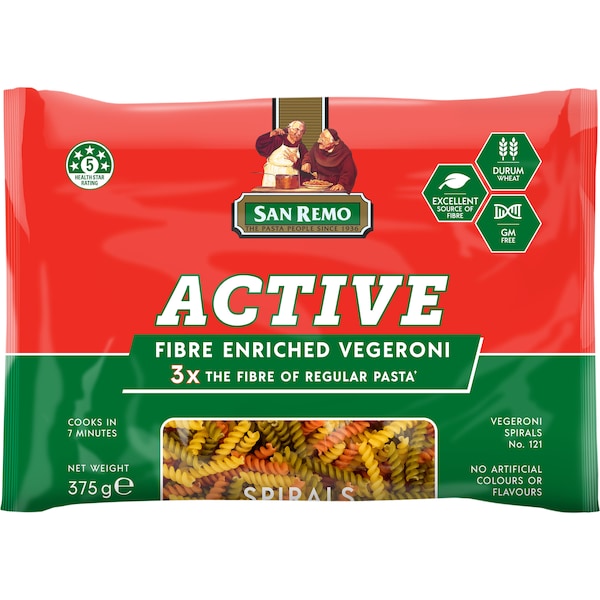 San Remo Active Fibre Enriched Vegeroni 375g