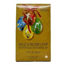 Benino Gold & Silver Leaf Easter Egg Colouring Kit 40 Eggs